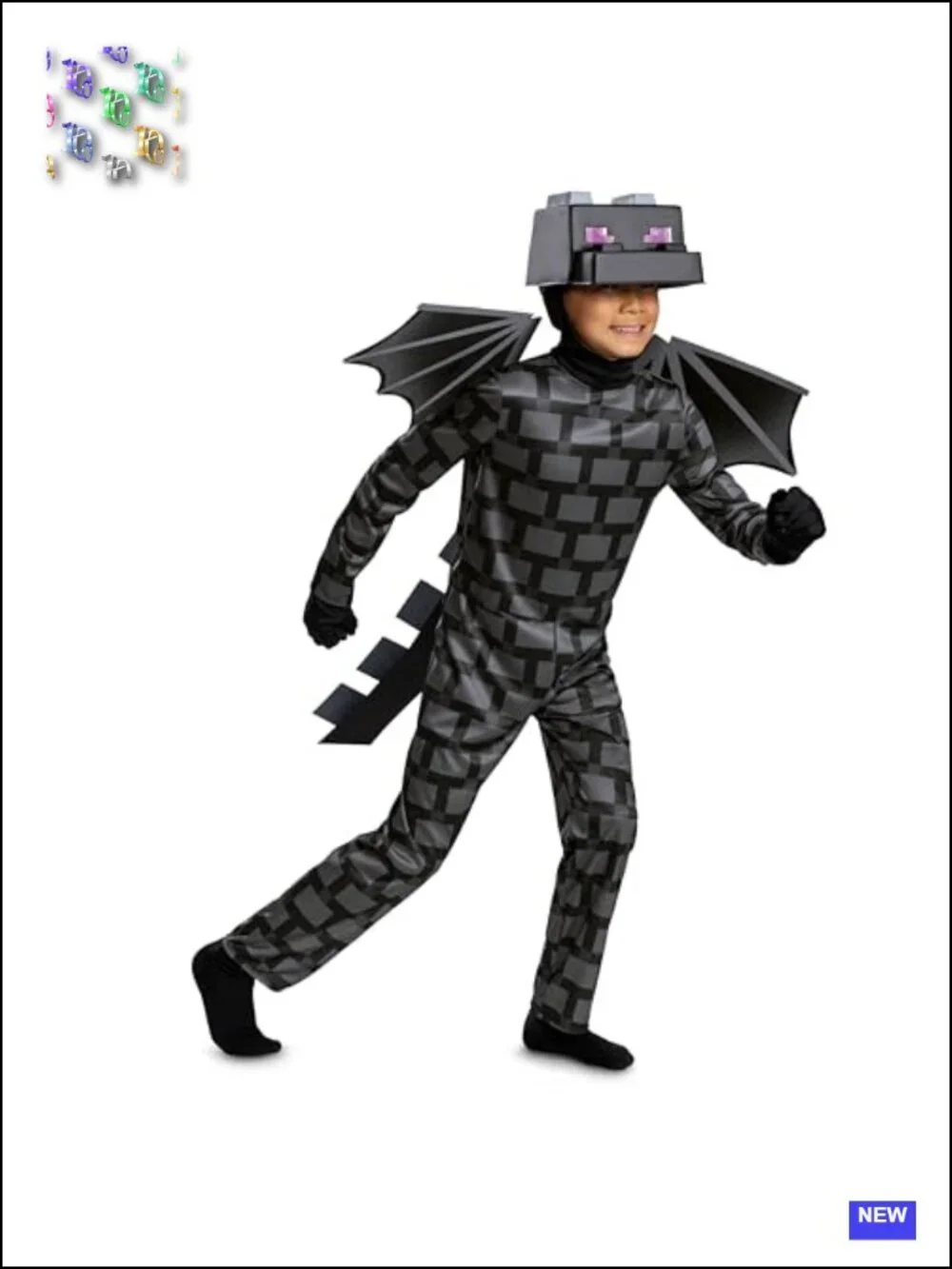 Official Minecraft Ender Dragon Costume for Kids with Headpiece, Armor, Wings,